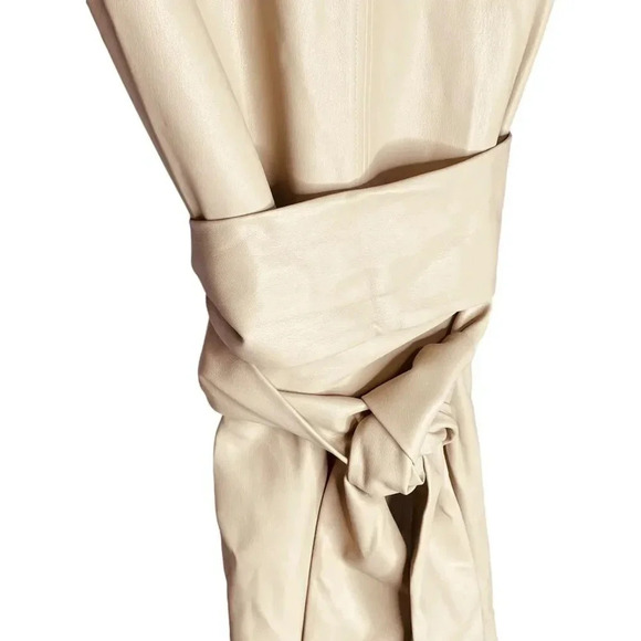 Modern Citizen Pilar Vegan Leather Tie-Front Midi Dress - Picture 8 of 16